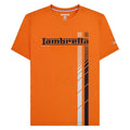 Orange - Front - Lambretta Mens SS25 Racing Stripe Big & Tall T-Shirt