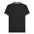Black - Back - Lambretta Mens SS25 Two Tone Big & Tall Polo Shirt