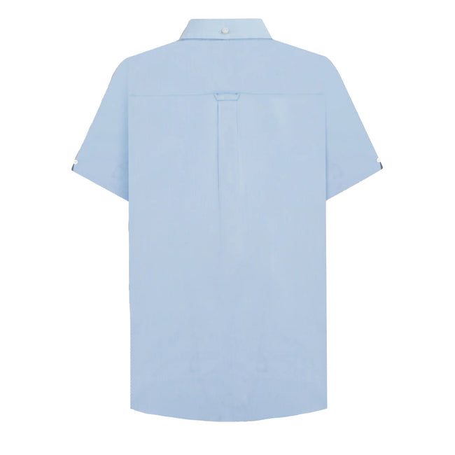 Sky Blue - Back - Lambretta Mens SS25 Oxford Shirt