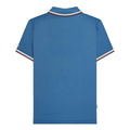 Dark Blue-White-Cork-Navy - Back - Lambretta Mens SS25 Triple Tipped Big & Tall Polo Shirt