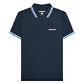 Navy-White-Blue-Smoke Blue - Front - Lambretta Mens SS25 Triple Tipped Big & Tall Polo Shirt