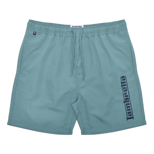 Smoke Blue - Front - Lambretta Mens SS25 Swim Shorts