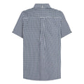 Navy-White - Back - Lambretta Mens SS25 Gingham Shirt