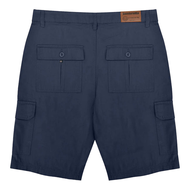 Navy - Back - Lambretta Mens SS25 Cargo Shorts