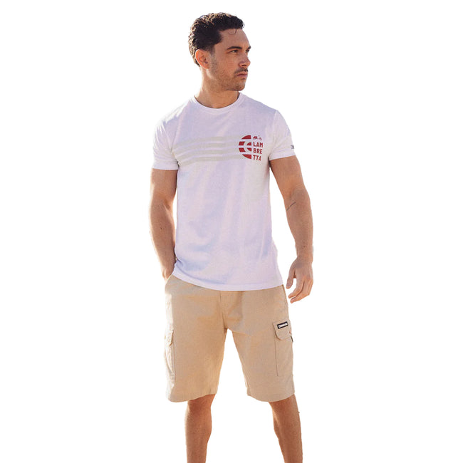 Stone - Side - Lambretta Mens SS25 Cargo Shorts