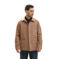 Tan - Side - Lambretta Mens Bergen Jacket