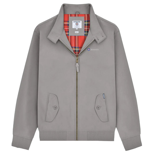 Dark Grey - Front - Lambretta Mens Shower Resistant Harrington Jacket