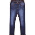 Dark Blue - Front - Lambretta Mens Stafford Slim Jeans
