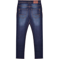 Dark Blue - Back - Lambretta Mens Stafford Slim Jeans
