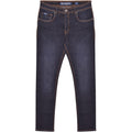 Dark Navy - Front - Lambretta Mens Stafford Slim Jeans