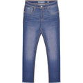 Mid Blue - Front - Lambretta Mens Stafford Slim Jeans