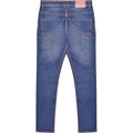 Mid Blue - Back - Lambretta Mens Stafford Slim Jeans