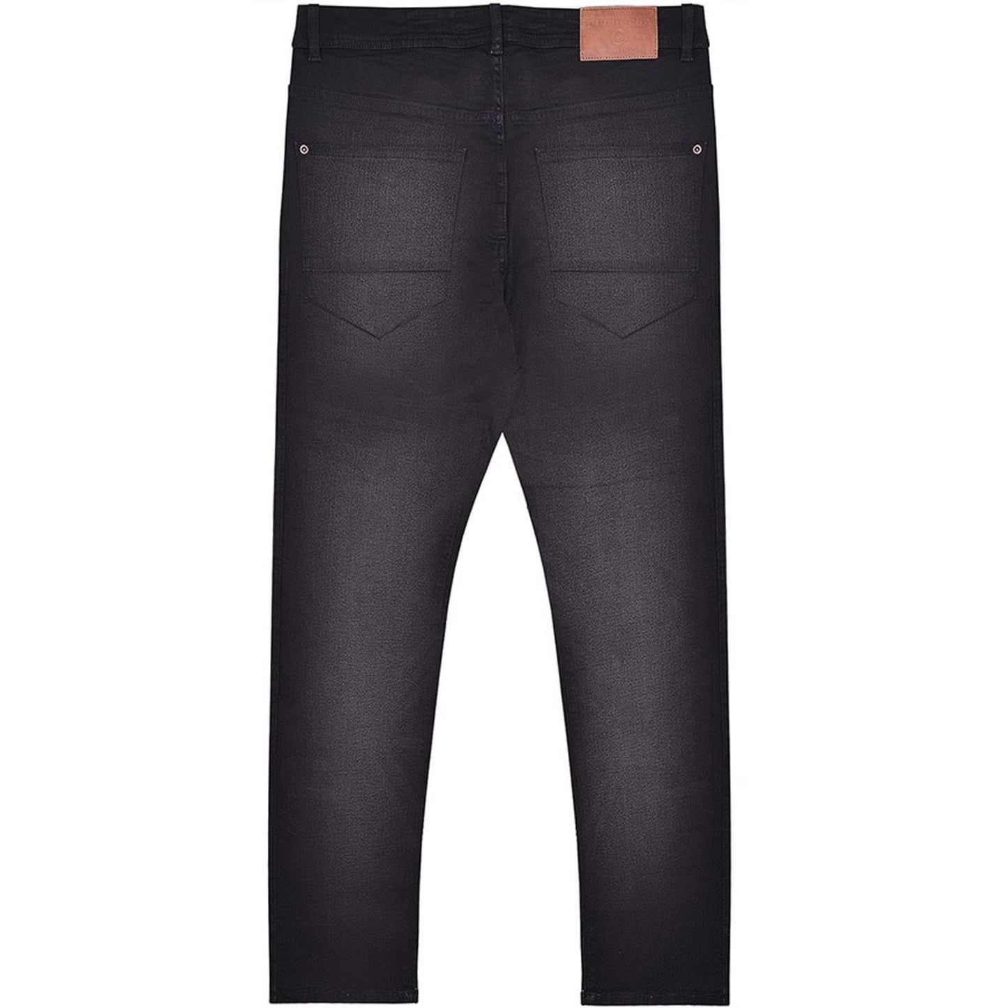 Dark Blue - Back - Lambretta Mens Chester Straight Jeans