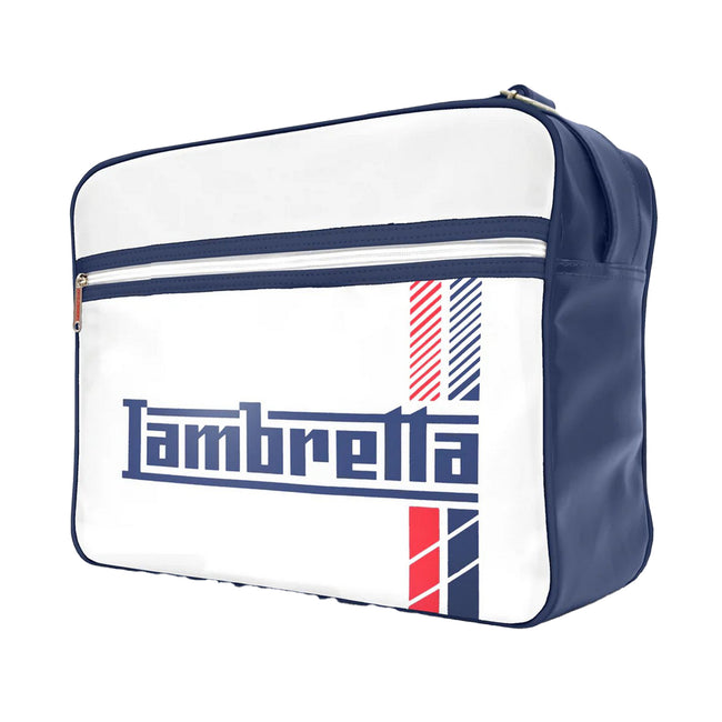 White - Back - Lambretta Racing Stripe Toiletry Bag