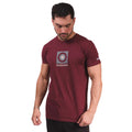 Burgundy - Lifestyle - Lambretta Mens Box Logo T-Shirt