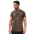 Khaki Green - Side - Lambretta Mens Box Logo T-Shirt