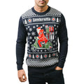 Navy - Pack Shot - Lambretta Mens AW25 Scooter Christmas Jumper