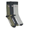 Grey-Navy-Khaki Grey - Front - Lambretta Mens Paisley Socks (Pack of 3)