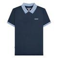 Navy - Front - Lambretta Mens Gingham Big & Tall Polo Shirt