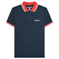 Navy-Red - Front - Lambretta Mens Contrast Tipped Polo Shirt