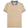 Stone-Iron - Front - Lambretta Mens Contrast Tipped Polo Shirt