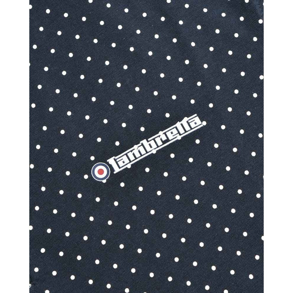 Navy - Pack Shot - Lambretta Mens Polka Dot Big & Tall Polo Shirt