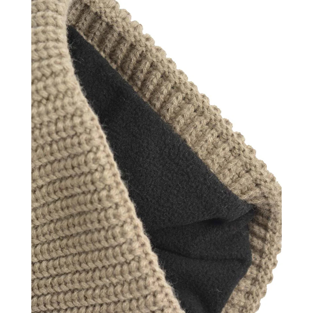 Stone - Lifestyle - Lambretta Logo Fleece Beanie
