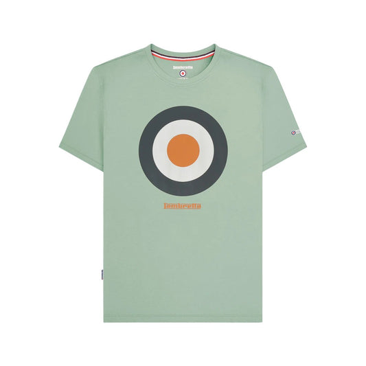 Iceberg Green - Front - Lambretta Mens Target Cotton T-Shirt
