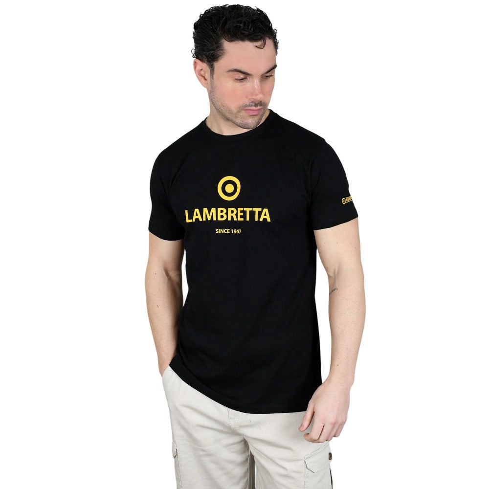 Black - Pack Shot - Lambretta Mens Established T-Shirt