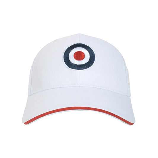 White - Front - Lambretta Target Baseball Cap