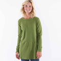 Sage - Front - Lazy Jacks Womens-Ladies Panelled Tunic Top
