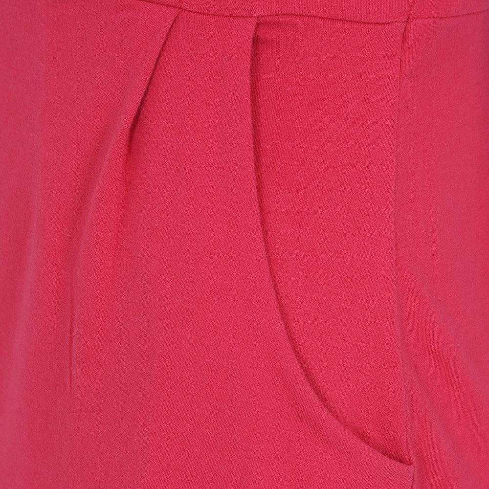 Watermelon - Side - Lazy Jacks Womens-Ladies Plain Capped Sleeved Dress
