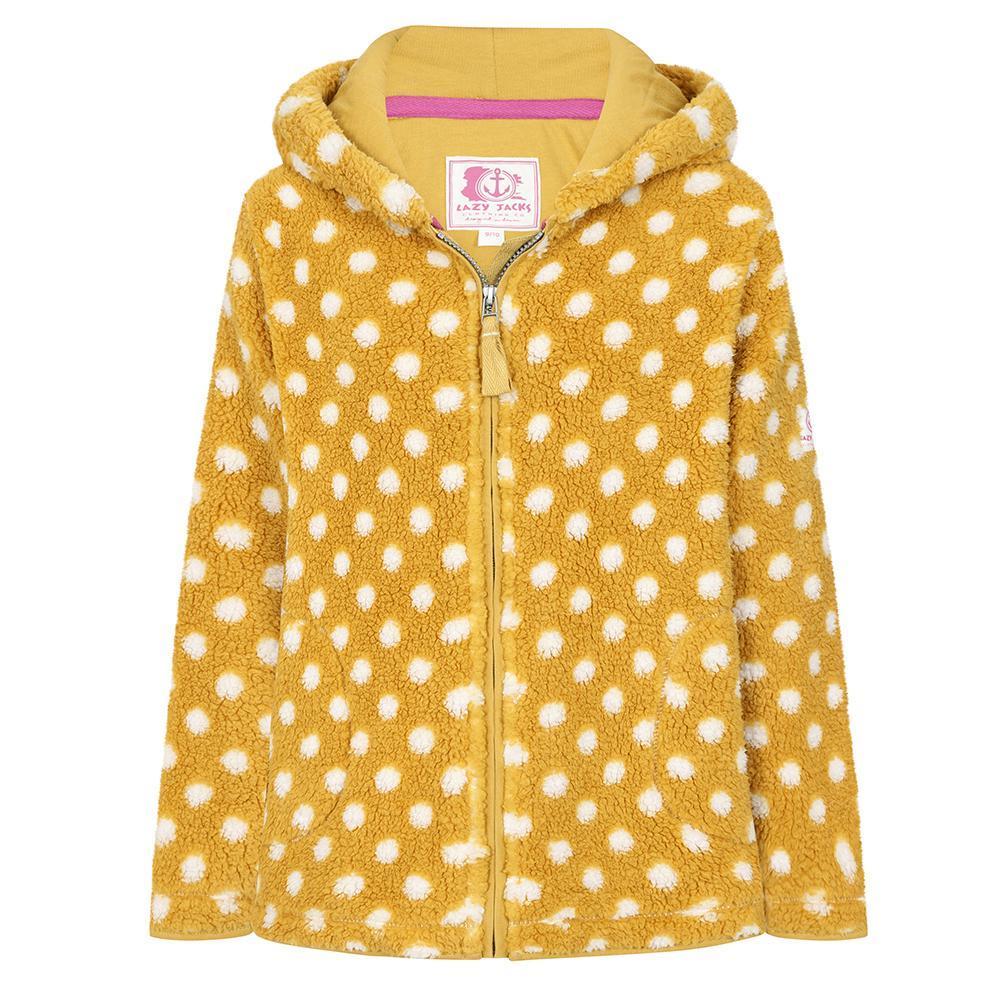 Heather - Pack Shot - Lazy Jacks Childrens-Kids Spotted Snug Fit Full Zip Hoodie