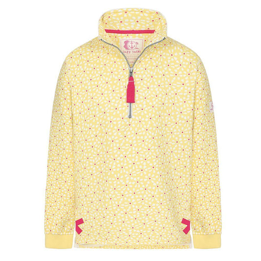 Sunshine - Front - Lazy Jacks Girls Printed Quarter Zip Sweatshirt