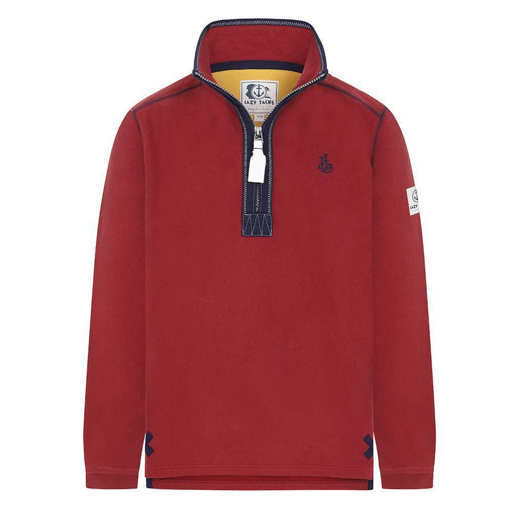 Sangria - Pack Shot - Lazy Jacks Boys Quarter Zip Sweatshirt