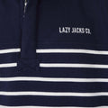 Marine - Side - Lazy Jacks Mens Quarter Zip Sweatshirt