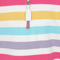 Bright Pastel - Side - Lazy Jacks Childrens-Kids Striped Quarter Zip Sweatshirt