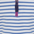 Sapphire - Side - Lazy Jacks Childrens-Kids Striped Quarter Zip Sweatshirt