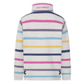 Grey Marl - Back - Lazy Jacks Childrens-Kids Striped Quarter Zip Sweatshirt