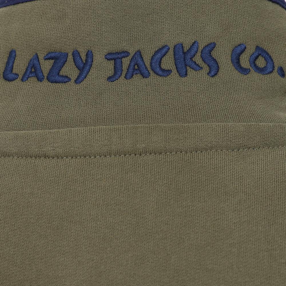 Khaki Green - Lifestyle - Lazy Jacks Womens-Ladies Button Neck Sweatshirt