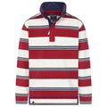 Rouge - Front - Lazy Jacks Mens Pique Sweatshirt