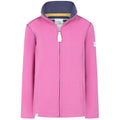 Pink - Front - Lazy Jacks Womens-Ladies Logo Full Zip Sweatshirt