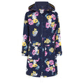 Navy-Pink-White - Front - Lazy Jacks Womens-Ladies Long Length Waterproof Jacket