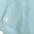 Mint - Back - Lazy Jacks Girls Textured Full Zip Hoodie