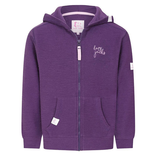 Loganberry - Front - Lazy Jacks Girls Textured Full Zip Hoodie