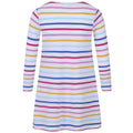 Multicoloured - Back - Lazy Jacks Girls Striped Long-Sleeved T-Shirt Dress