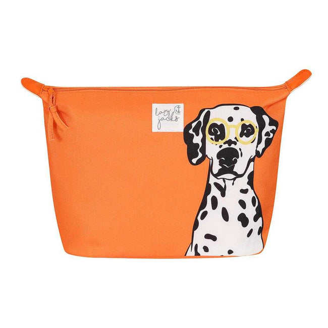 Orange - Back - Lazy Jacks Dalmatian Cosmetic Bag