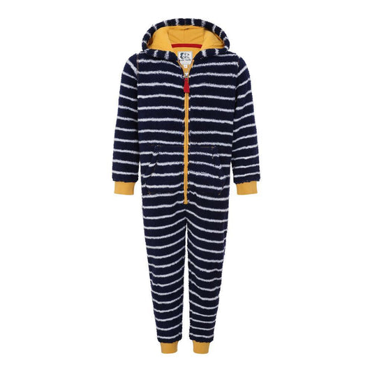 Marine - Front - Lazy Jacks Boys Snug Fit All-In-One Nightwear