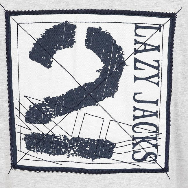 Grey Marl - Lifestyle - Lazy Jacks Unisex Adult Back Print Rugby Shirt