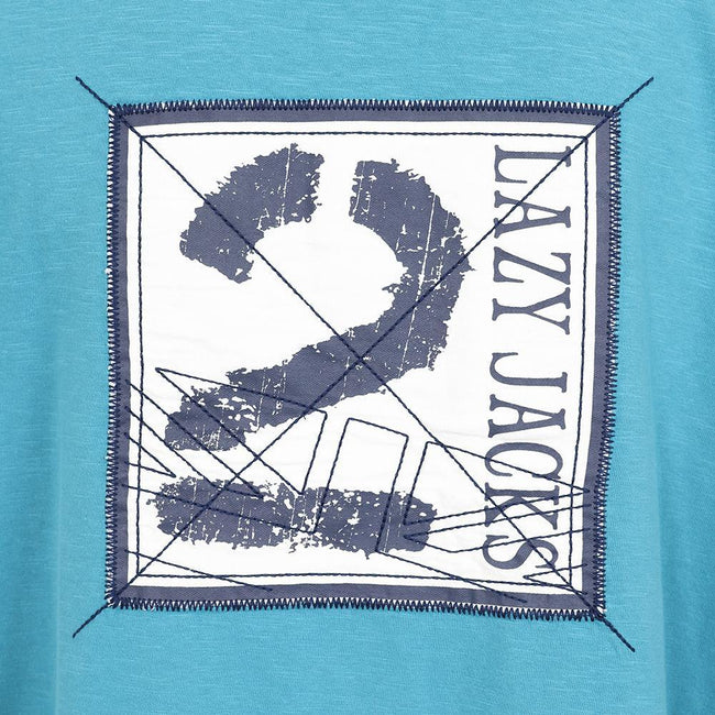 Teal - Lifestyle - Lazy Jacks Mens Contrast Collar Rugby Shirt
